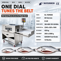 Usine de Transformation Éviscéreuse à Poisson Inox Alimentaire Tapis à Vitesse Réglable pour Poisson-chat Parage du Poisson