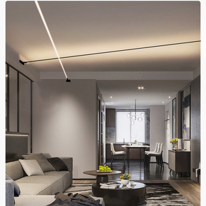 办公室发光二极管吸顶灯直接间接发光二极管线性悬挂式照明灯具