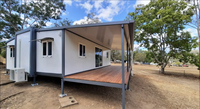 Maison fabriquée maisons préfabriquées de luxe petit mini hangars en plastique de luxe stockage extérieur mobile de luxe moderne