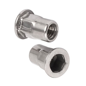 Remache Plano Personalizado de Acero, Latón y Aluminio de 10 mm, M4, <span class=keywords><strong>M5</strong></span>, M20, M8, M3, M12, Galvanizado, con Rosca - Product Image 4