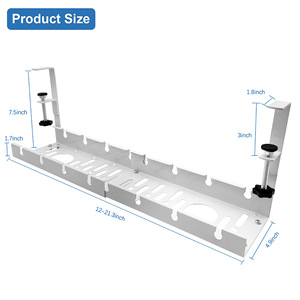Estante Extensible de Acero al Carbono para Gestión de Cables Debajo del Escritorio, de 12 a 21.3 Pulgadas, para Almacenamiento de Cables de Escritorio - Product Image 1