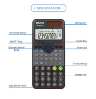 Nouvelle Arrivée Calculatrice Scientifique OS-991MS II pour le Lycée, Calculatrice de Fractions Élémentaires pour Étudiants Calculadora Cientifica