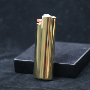 Venta al por mayor de fábrica: Funda de aleación de zinc cromada brillante para encendedor <span class=keywords><strong>BIC</strong></span> J6, accesorio para fumar con logotipo personalizado - Product Image 3