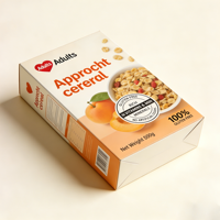 Boîte d'emballage pour biscuits biodégradable, design personnalisé, boîte à céréales rectangulaire en carton, boîte à biscuits pour céréales