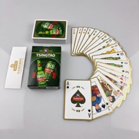 Cartes à Jouer Personnalisées en Papier Écologique Durable, Thème Bière Familiale, Finition Lisse, Coins Arrondis, Boîte en Papier