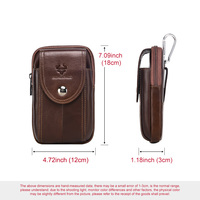 HUMERPAUL petit sac de taille en cuir véritable pour hommes décontracté en plein air sac banane pochette pour téléphone multifonction épaule sacs à bandoulière
