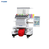 FUWEI – petite machine à broder automatisée à tête unique pour logo, chaussettes, veste, broderie