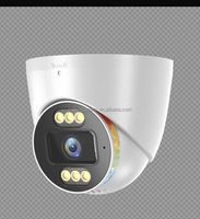 Caméra dôme AHD 2 MP à vision nocturne couleur avec détection humaine, boîtier en plastique, montage mural ou au plafond, lumière chaude