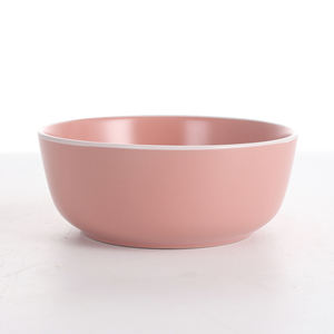 Service de table en céramique de 24 pièces, couleur rose mat - Product Image 5