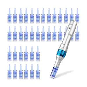 Dr kalem A6 Nano mikro iğneler kartuş Rechargeable Pen şarj edilebilir Derma iğne Microneedling iğneler