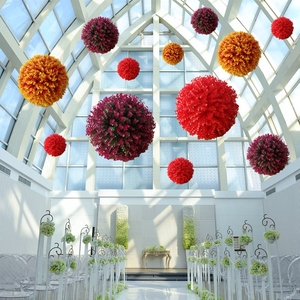 De plástico de planta verde hierba Artificial flores <span class=keywords><strong>a</strong></span> casa al aire libre o de interior decorativo de hierba - Product Image 3