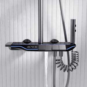 Sistema de Ducha Termostática Inteligente Kahnos Modern Flow con Pantalla LED, Monomando, Efecto Lluvia, Cascada, Piano, Chorro de Cerámica, Cromado - Product Image 3