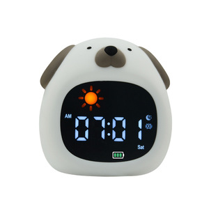 Nuevo y divertido reloj despertador para niños, luz nocturna, entrenador de sueño, oveja, Color cálido, máquina de sonido para dormir para dormitorio, uso doméstico, Interruptor táctil - Product Image 4