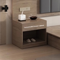 Table de chevet moderne en bois massif pour salon, petite table étroite pour chambre à coucher, mobilier polyvalent pour maison d'hôtes et appartement GEFAN GSMG03