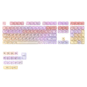 Teclas de perfil MOA de material PC transparente con degradado de color y diseño coreano para teclado mecánico, en stock de fábrica - Product Image 6