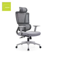 Kursi Kantor Ergonomis Putar Modern Murah Grosir, Kursi Komputer Berbahan Kain, Dapat Disesuaikan, dan Berjaring