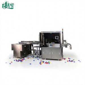 Système de codage laser UV automatique pour bouchons de bouteilles avec alimentation, inspection visuelle, comptage, rejet et emballage pour produits laitiers/cosmétiques - Product Image 1