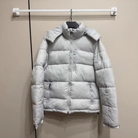 Manteau d'hiver personnalisé pour hommes veste surdimensionnée en duvet de canard brodé plume logo décontracté grande taille fermeture à glissière toile tissu