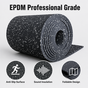 Tapete de Gimnasio de Caucho EPDM de 15 mm, Resistente al Desgaste y Aislante del Sonido — Piso de Fitness Plegable y Ecológico para Gimnasios Comerciales y Deportivos - Product Image 6