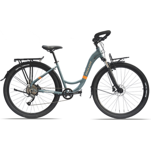 29 "<span class=keywords><strong>Step</strong></span>-Through Commuter Mountain Bike Bright Blue <span class=keywords><strong>Quick</strong></span>-Release Alloy 9S Disques hydrauliques - Product Image 4