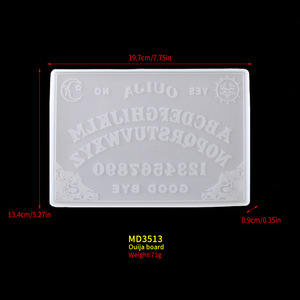 Mystérieux Moules en résine pour planche <span class=keywords><strong>Ouija</strong></span> et planchette Moules gothiques en silicone pour <span class=keywords><strong>jeu</strong></span> de société <span class=keywords><strong>Ouija</strong></span> - Product Image 5