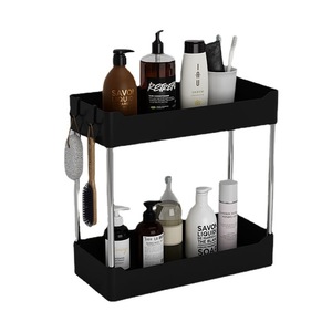 Under Sink Organizer 2 Tiers Plastic Bathroom Kitchen Collection Basket Cabinet Sink Storage Organizer Rack