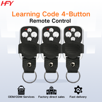HFY HFY-506A Télécommande métallique pour porte de garage et volet roulant, duplicateur de clé, portée 30m, indicateur LED, confidentialité, coulissante