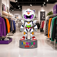Statua in Vetroresina Personalizzata a Grandezza Naturale di Personaggio Robot Mascotte per Centri Commerciali, Resort e Sculture d'Arte Pubblica
