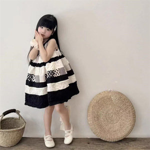 Child Star Circle Toddler Girls Sleeveless Dress Round Neck Breathable Mid Length Forest Theme Embroidered Applique Summer Style - Product Image 4