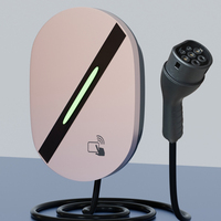 Nouvelle borne de recharge murale intelligente pour véhicules électriques, bande LED intelligente, 32A 7kW 11kW 22kW, charge AC, étanche IP65