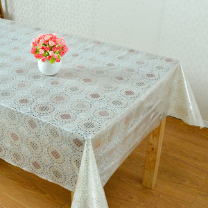 <strong>Circle</strong> Rose Gold <strong>Tablecloths</strong> Spillproof Sequin Wedding Jacquard <strong>Tablecloth</strong> - Product Image 3