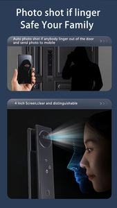 Reconnaissance faciale 3D Intelligent <span class=keywords><strong>Wifi</strong></span> Photo Shot Serrure <span class=keywords><strong>de</strong></span> porte intelligente sans clé avec écran <span class=keywords><strong>de</strong></span> 4 pouces - Product Image 3