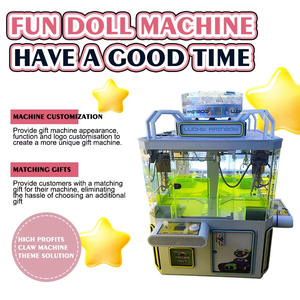 Hot New Balayage Code Coin Opération Grande Grue Grab En Peluche Poupée Cadeau Machine 220 V Middle Island Quatre Personne Poupée Griffe Machine - Product Image 2