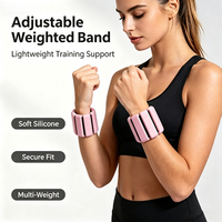Bracelet lesté en silicone avec sangle Velcro réglable pour le yoga, le Pilates et les entraînements de marche