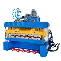 Machine automatique de formage de tuiles de toit en acier coloré avec PLC et moteur