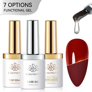 BORN PRETTY Esmalte de Uñas en Gel de Alta Definición con Acabado Brillante, Logotipo Personalizado, Sin Necesidad de Limpiar, Sin Efecto <span class=keywords><strong>Amarillo</strong></span>, Base y Capa Superior - Product Image 1