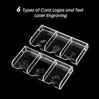 Présentoir autoportant double étage en acrylique transparent pré-assemblé avec fentes pour cartes de jeu de société et cartes à collectionner