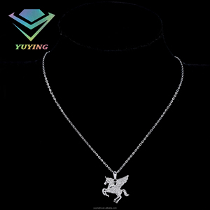 Collier Pendentif Licorne Ailée Porte-Bonheur en Argent 925 avec Diamants Moissanite VVS Couleur D, Style Hip Hop Tendance - Product Image 5