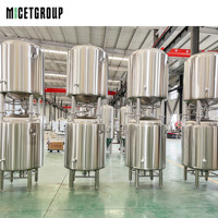 Réservoir à bière empilable vertical de 500 L, réservoir de service empilable, réservoir de conditionnement et de stockage de bière SUS304 pour brasserie