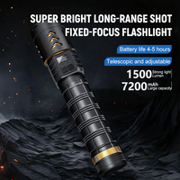 Lampe torche LED blanche, zoom télescopique, ultra-lumineuse, longue durée de vie de la batterie, étanche, éclairage de travail puissant, éclairage extérieur robuste