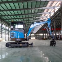 Nouvelle mini-pelle sur chenilles certifiée EPA de 3.5 tonnes ensacheuse agricole compacte à domicile avec accessoire