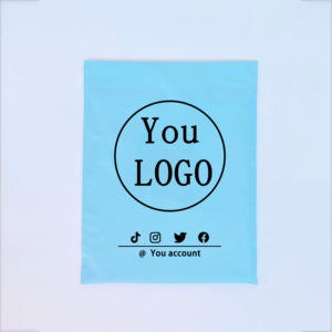 Eco Mailers Custom Logo Matte Blue Mailing Bag for Shipping Clothing Clothes Apparel Packaging Printed Plastic Poly Bags - Product Image 1