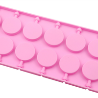 Moule en silicone rond à 12 cavités pour sucettes, bonbons, chocolat, résine – Idéal pour la fabrication artisanale DIY