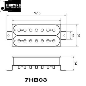 Vente en gros 7HB03 Micros basse <span class=keywords><strong>guitare</strong></span> électrique 7 réglables 7 pièces à poteau fixe Micros pont style <span class=keywords><strong>hard</strong></span> <span class=keywords><strong>rock</strong></span> Excellent son - Product Image 2
