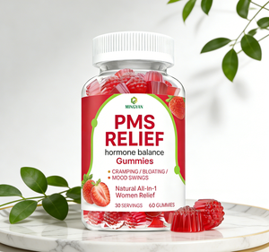 Complément alimentaire à base de plantes pour femmes, sous forme de bonbons gélifiés à la fraise, pour l'équilibre hormonal et le soutien du SPM chez les adultes (OEM/ODM) - Product Image 2