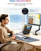 Monitor Portátil AHXJKA de 15.6 Pulgadas, Ultrafino, Full HD 1080p IPS, con Altavoz Integrado, USB-C, Plug-and-Play, Segunda Pantalla para Portátiles