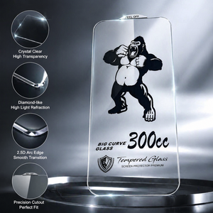 Pellicola Protettiva per Telefono con Motivo Gorilla 300CC, Vetro Temperato <span class=keywords><strong>Anti</strong></span>-Impronta e Antiurto per Nokia C32 - Product Image 1