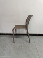 Chaise de jardin en plastique H-355 empilable sans accoudoirs, mobilier d'extérieur traditionnel pour hôtel, cuisine, école