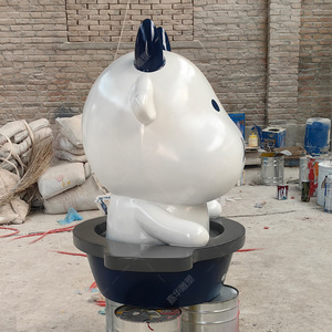 Escultura de ternero de fibra de vidrio, adorno de animales para exteriores, figura hecha a mano para montar en el suelo - Product Image 2