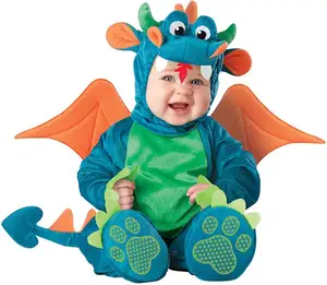 Hola kostum dinosaurus bayi hidup, kostum Halloween anak-anak untuk kostum cosplay bayi